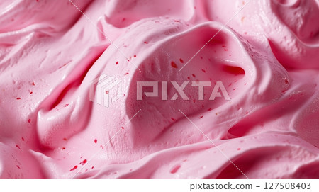 Liquid ice cream surface creamy texture strawberry flavor dairy food 127508403