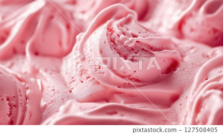 Liquid ice cream surface creamy texture strawberry flavor dairy food 127508405