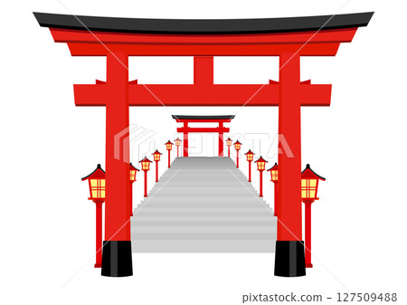 鳥居和燈籠樓梯 127509488
