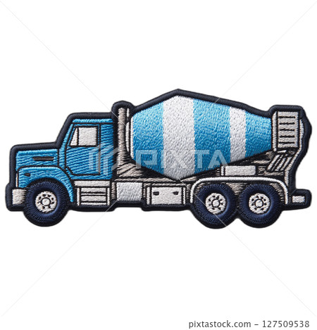 Mixer truck embroidered patch Mixer truck embroidered patch 127509538