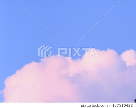 Blue sky pink clouds Blue sky pink clouds 127510428