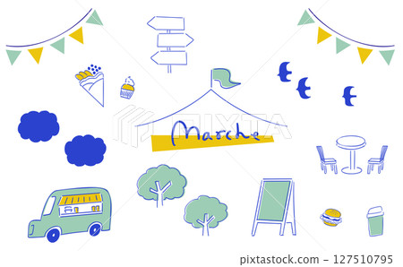 Marche_Hand-drawn illustration set | Color Marche_Hand-drawn illustration set | Color 127510795