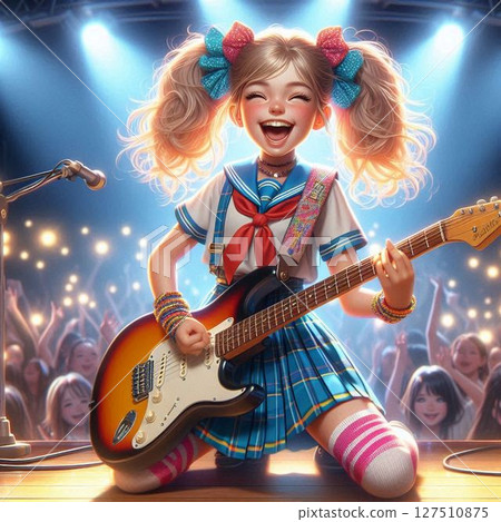 Electric guitar and high school girl ♪⑧ 127510875