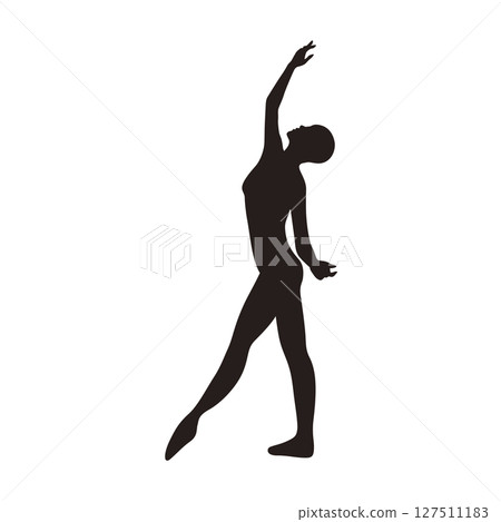 Ballet pose silhouette illustration 127511183