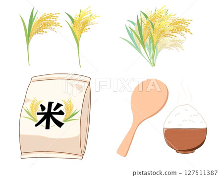 米飯和稻穗套餐 米飯和稻穗套餐 127511387