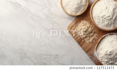 Gluten free flour various product for cake and make bread healthy lifestyle 127511473