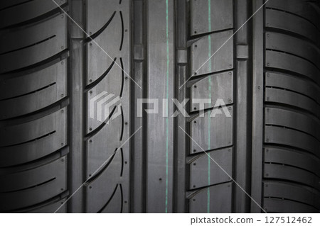Car tire background, Tyre texture closeup background. 127512462