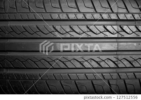 Car tire background, Tyre texture closeup background. 127512556