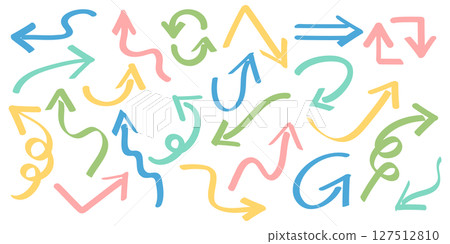 Handwritten arrow icon set 127512810