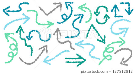 Handwritten arrow icon set 127512812