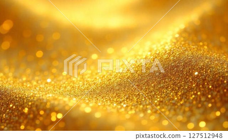 金色閃亮的燈光背景 127512948