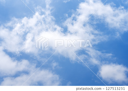 夏日的天空，夏日的天空，藍天，天空，夏天，晴朗，六月[東京] 127513231
