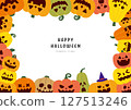 Halloween pumpkin frame (white) 127513246