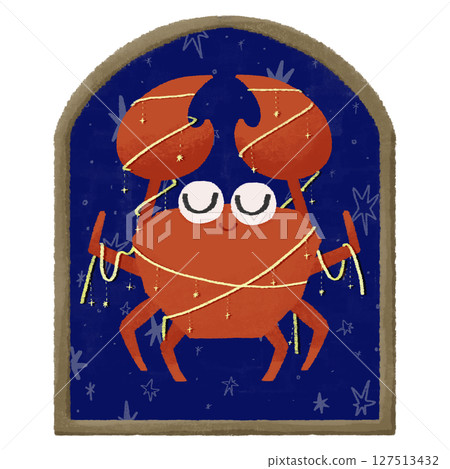 Cancer - Cute hand-drawn illustrations of the twelve zodiac signs 127513432
