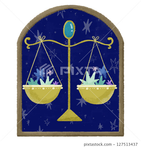 Libra - Cute hand-drawn illustrations of the twelve zodiac signs Libra - Cute hand-drawn illustrations of the twelve zodiac signs 127513437