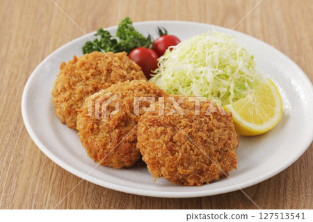 美味的肉末炸肉排 127513541