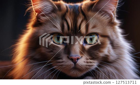 一隻威嚴的貓(正面) 一隻威嚴的貓(正面) 127513711