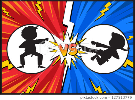 Dynamic Martial Arts Showdown Illustration Dynamic Martial Arts Showdown Illustration 127513779
