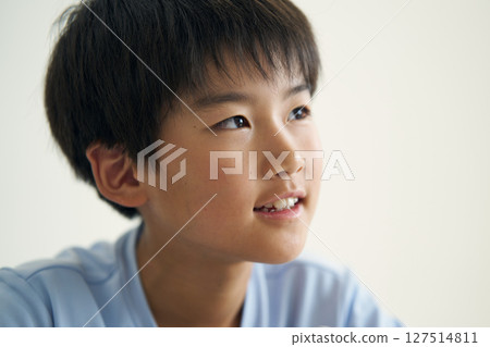Boy portrait close-up 127514811
