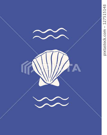 Hand drawn coastal poster 127515148