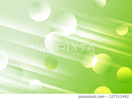 Green glossy abstract geometric background with circles and stripes 127515492