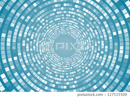 White blue small square dots abstract circular background 127515509