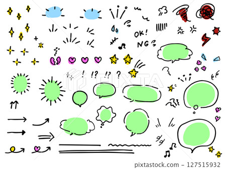 Doodle style illustration set 127515932