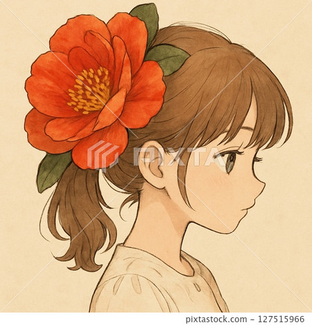 Girl with flowers Girl with flowers 127515966