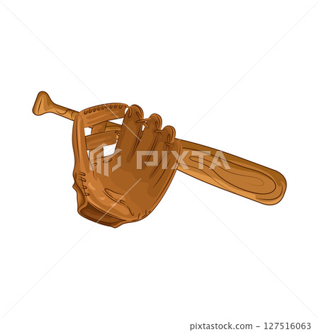 Illustration of Baseball bat and gloves Illustration of Baseball bat and gloves 127516063