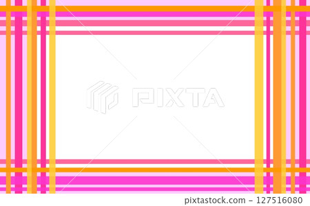 格子圖案框架白色空間邊框條紋粉紅色 127516080