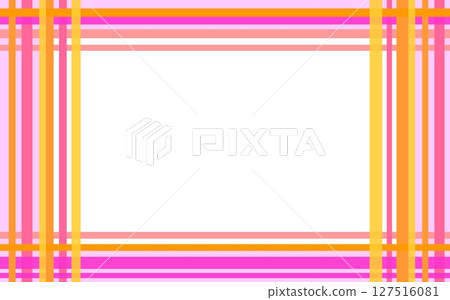 格子圖案框架白色空間邊框條紋粉紅色 127516081