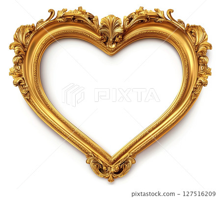 Heart-shaped photo frame AI image 127516209