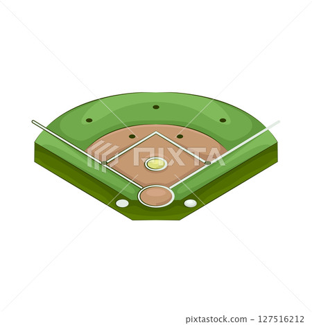 Illustration of Baseball field Illustration of Baseball field 127516212