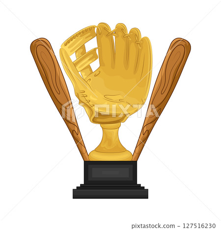 Illustration of Baseball trophy Illustration of Baseball trophy 127516230