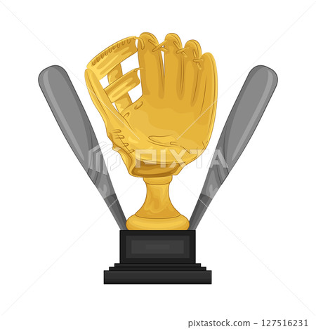 Illustration of Baseball trophy Illustration of Baseball trophy 127516231