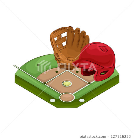 Illustration of Baseball field Illustration of Baseball field 127516233