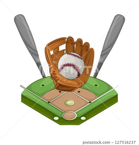 Illustration of Baseball field 127516237