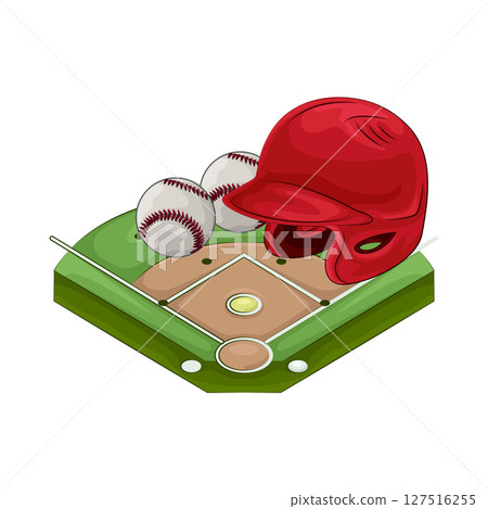 Illustration of Baseball field Illustration of Baseball field 127516255