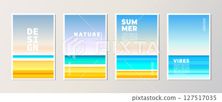 abstract cover with elegant gradient color summer season theme design 127517035