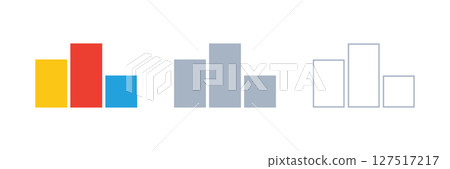 Sport podium icon. Business hierarchy pyramid symbol. Graphic level diagram. Business pedestal template. Design infographic element. First place marketing icon. Vector illustration white background 127517217