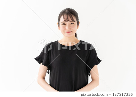 Woman casual portrait Woman casual portrait 127517336