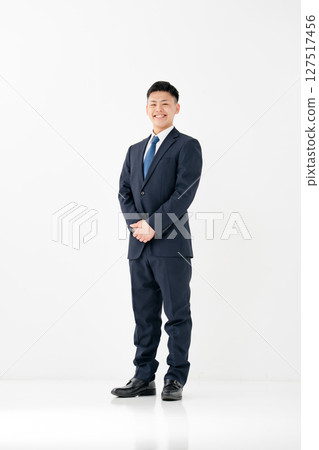 Young male business whole body Young male business whole body 127517456