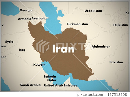 Iran World map background classic old style 127518208