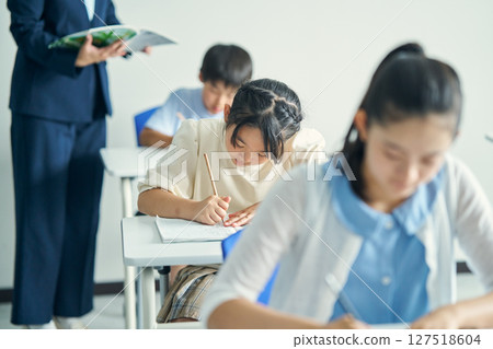 Cram school lesson scene 127518604
