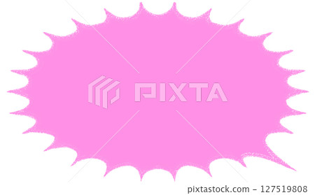 簡單的粉紅鋸齒狀氣泡 127519808