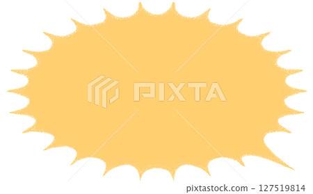 Simple orange jagged speech bubble Simple orange jagged speech bubble 127519814
