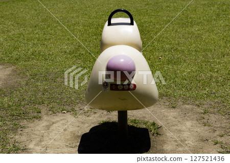 Playground equipment park rabbit child animal Playground equipment park rabbit child animal 127521436