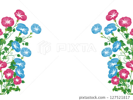 Morning glory watercolor frame 6 127521817