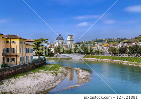 Landscape with Adige river in Verona, Italy 127521881