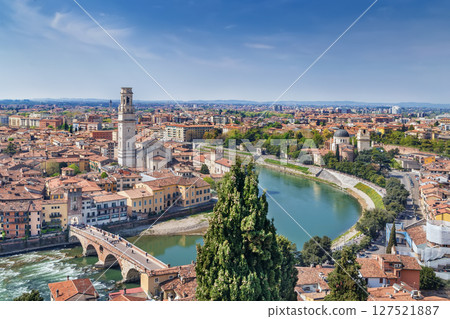 Aerial view of Verona, Italy 127521887